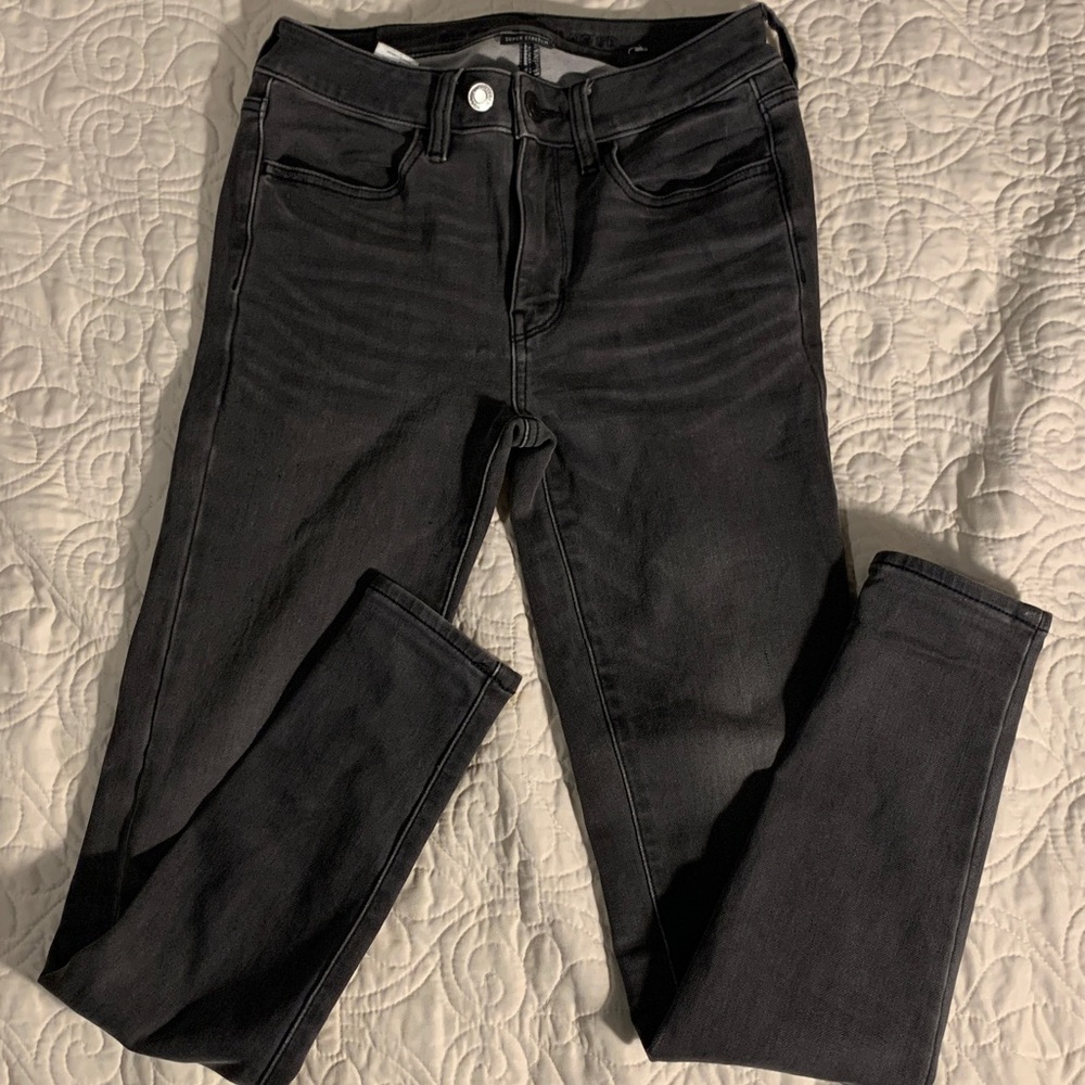 American Eagle Black high waist skinny jeans Size 2
